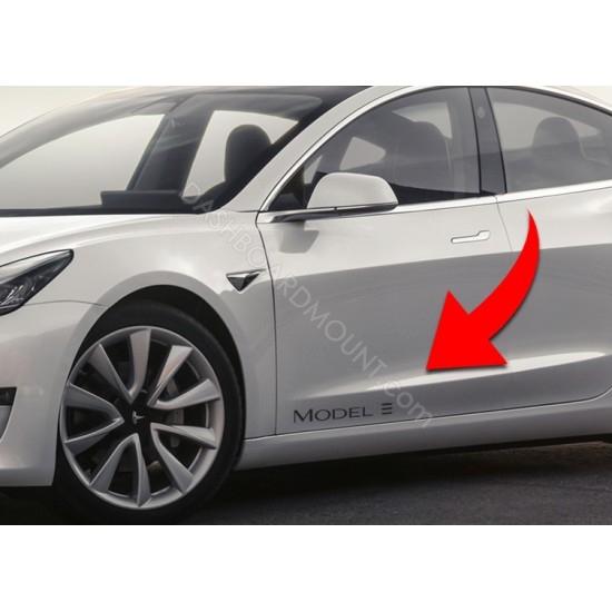 2pcs Model 3 door panel Decals