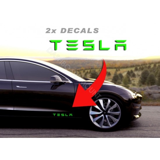 2pcs TESLA door panel Decals