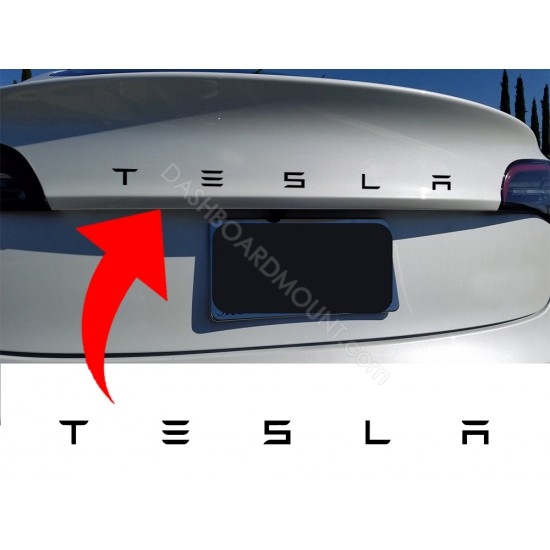 Tesla Trunk letters sticker decal