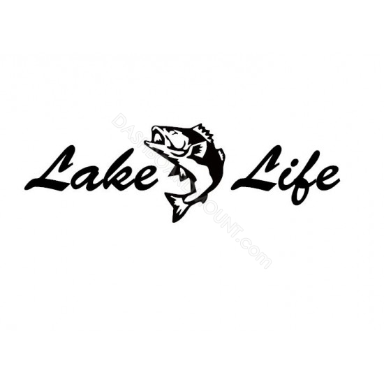 Lake Life decal with Bass