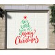 Merry Christmas tree sign garage door decal - V12