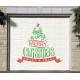 Merry Christmas tree sign garage door decal - V13