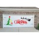 Merry Christmas sign + Tree + reindeer garage door decal - V2
