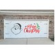 Merry Christmas sign and Santa Face  garage door decal - V6