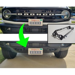 Ford Bronco License plate holder & Plate Relocation Kit  - 2021 -2024 models