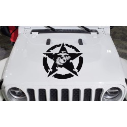 USMC Hood Star vinyl decal