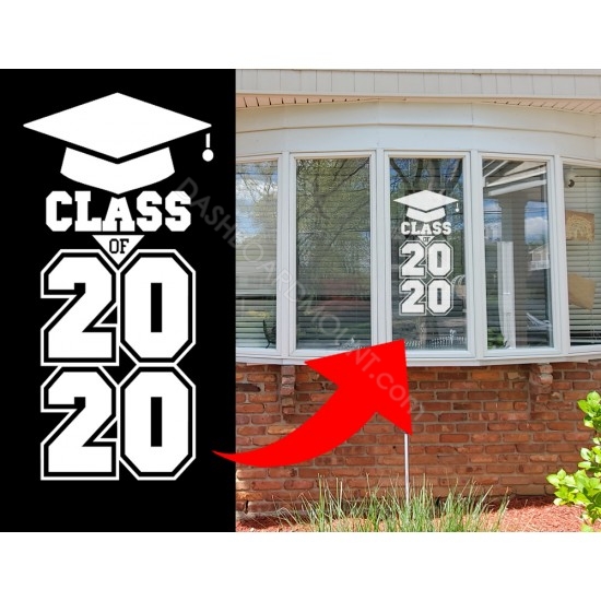 Class 2021 window decal / cling (12" - 42") - D7