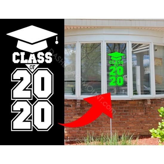 Class 2021 window decal / cling (12" - 42") - D7